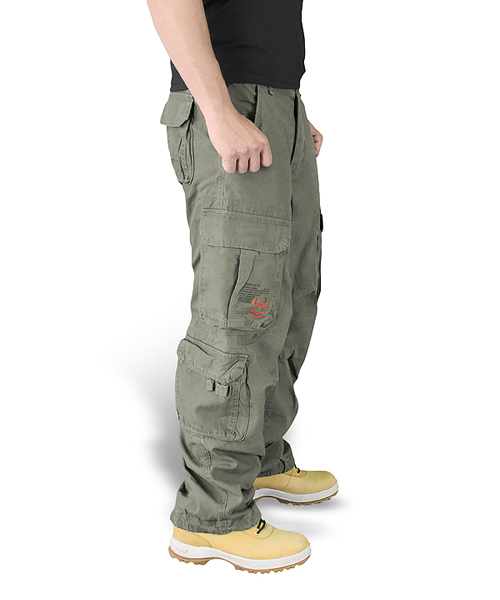 Kalhoty AIRBORNE VINTAGE ZELENÉ SURPLUS 05-3598-01 L-11