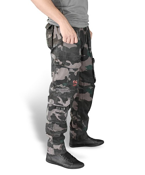 Kalhoty AIRBORNE SLIMMY BLACK CAMO vel. XXL