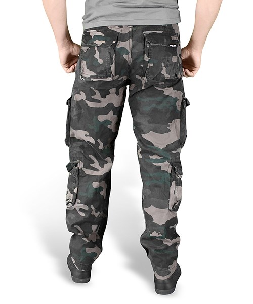 Kalhoty AIRBORNE SLIMMY BLACK CAMO vel. XXL