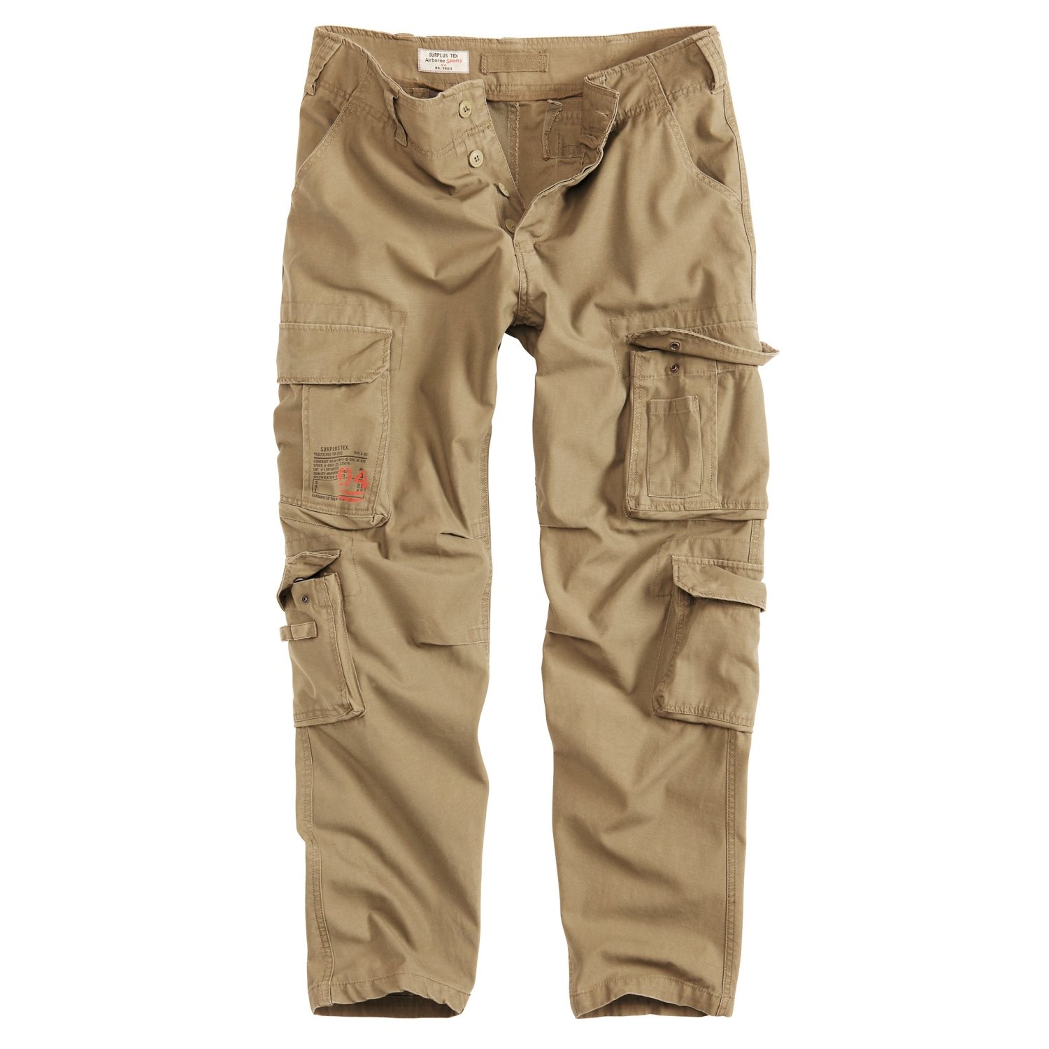 Levně Kalhoty AIRBORNE SLIMMY KHAKI