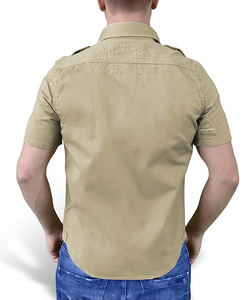Košile RAW VINTAGE s krátkým rukávem KHAKI SURPLUS 06-3590-74 L-11