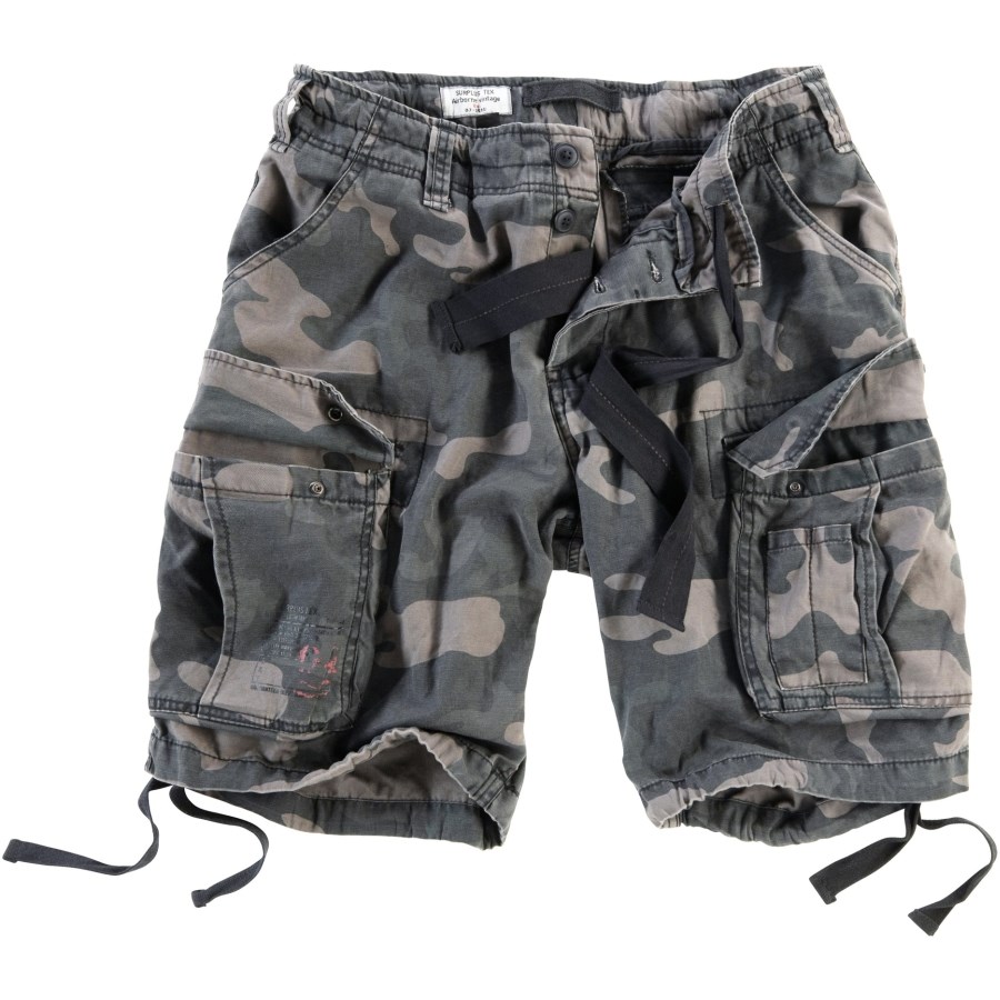 Levně Kraťasy AIRBORNE VINTAGE BLACK CAMO