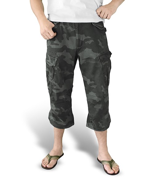 Kraťasy ENGINEER VINTAGE 3/4 BLACK CAMO SURPLUS 07-5597-42 L-11