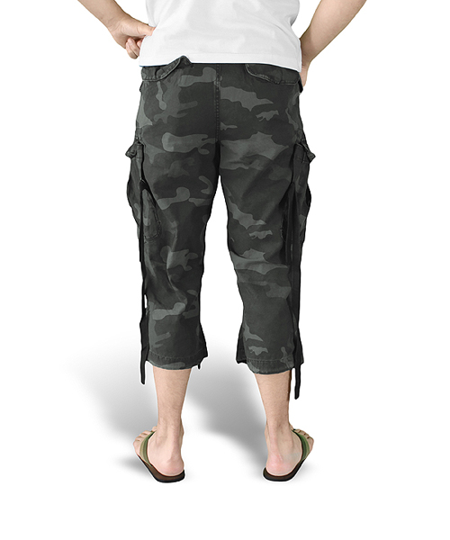 Kraťasy ENGINEER VINTAGE 3/4 BLACK CAMO SURPLUS 07-5597-42 L-11