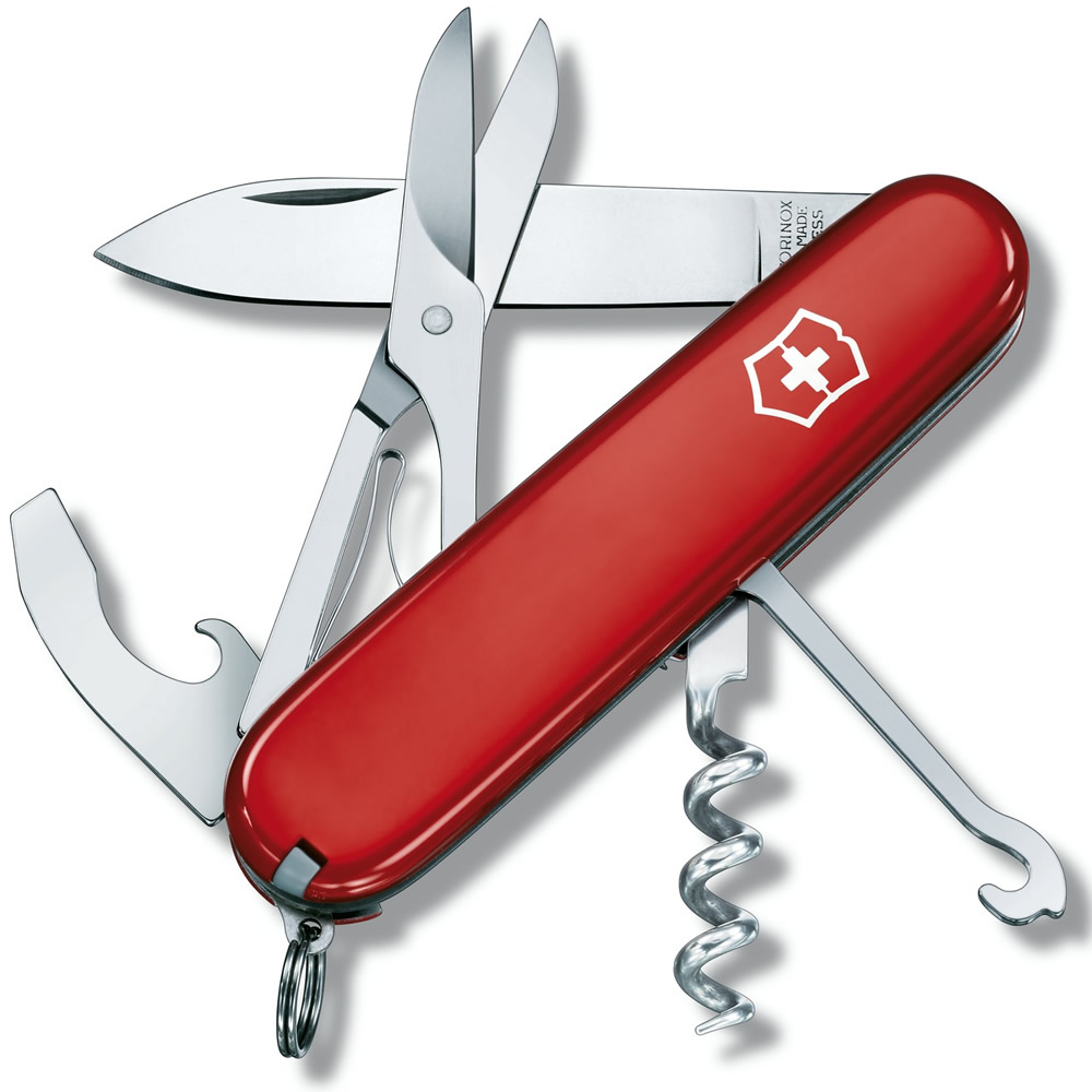 Levně VICTORINOX nůž kapesní COMPACT 91mm ČERVENÝ