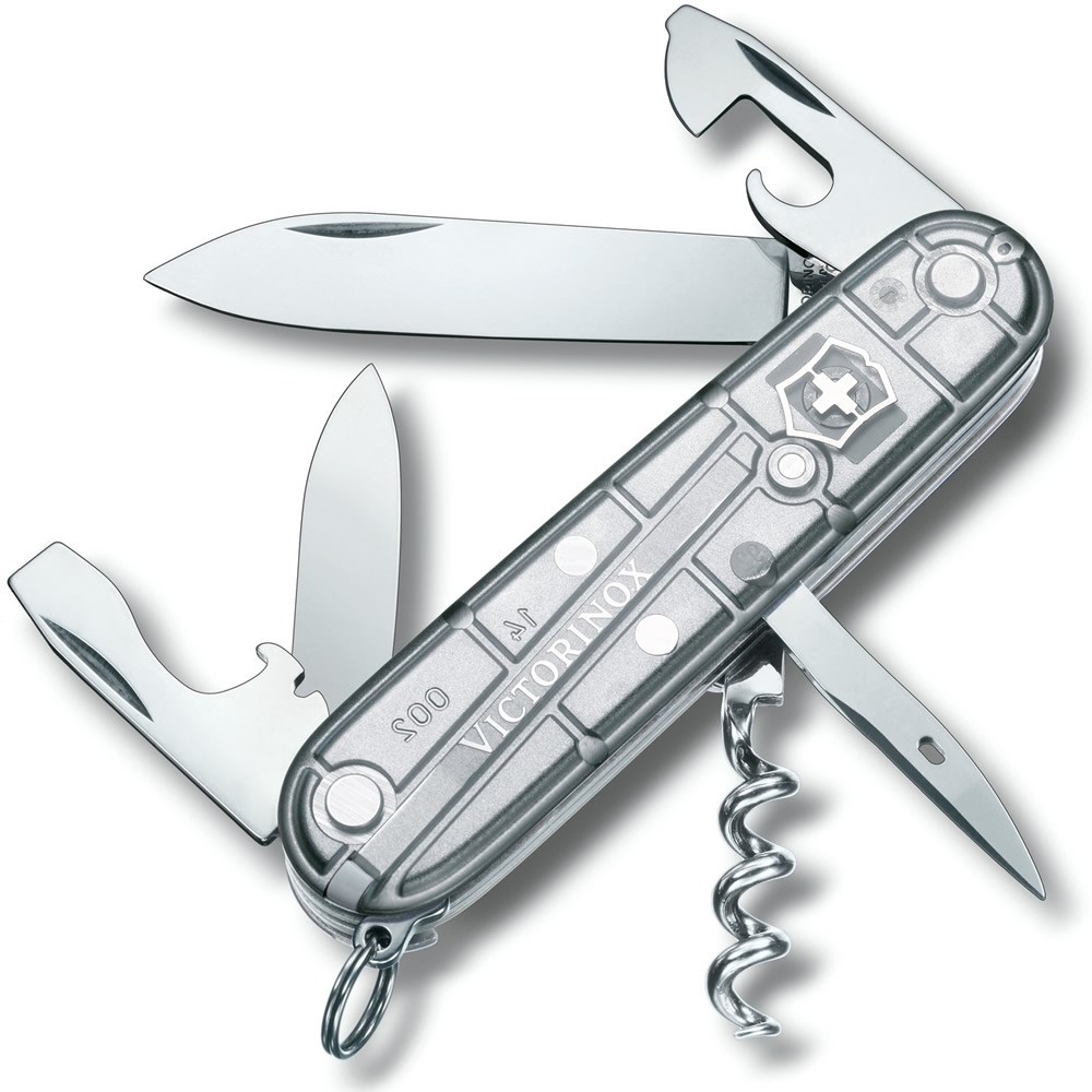 Levně VICTORINOX nůž kapesní SPARTAN 91mm STŘÍBRNÝ transparentní