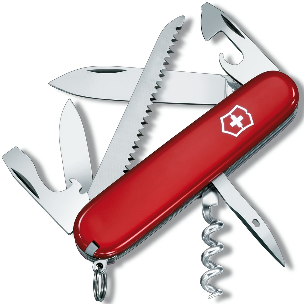 Levně VICTORINOX nůž kapesní CAMPER 91mm ČERVENÝ