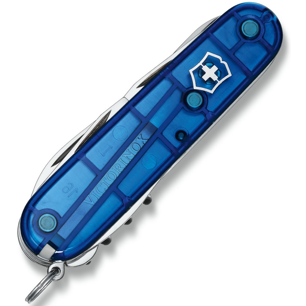 Levně VICTORINOX nůž kapesní CLIMBER 91mm MODRÝ transparentní