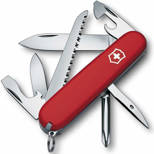 Levně VICTORINOX nůž kapesní HIKER 91mm ČERVENÝ