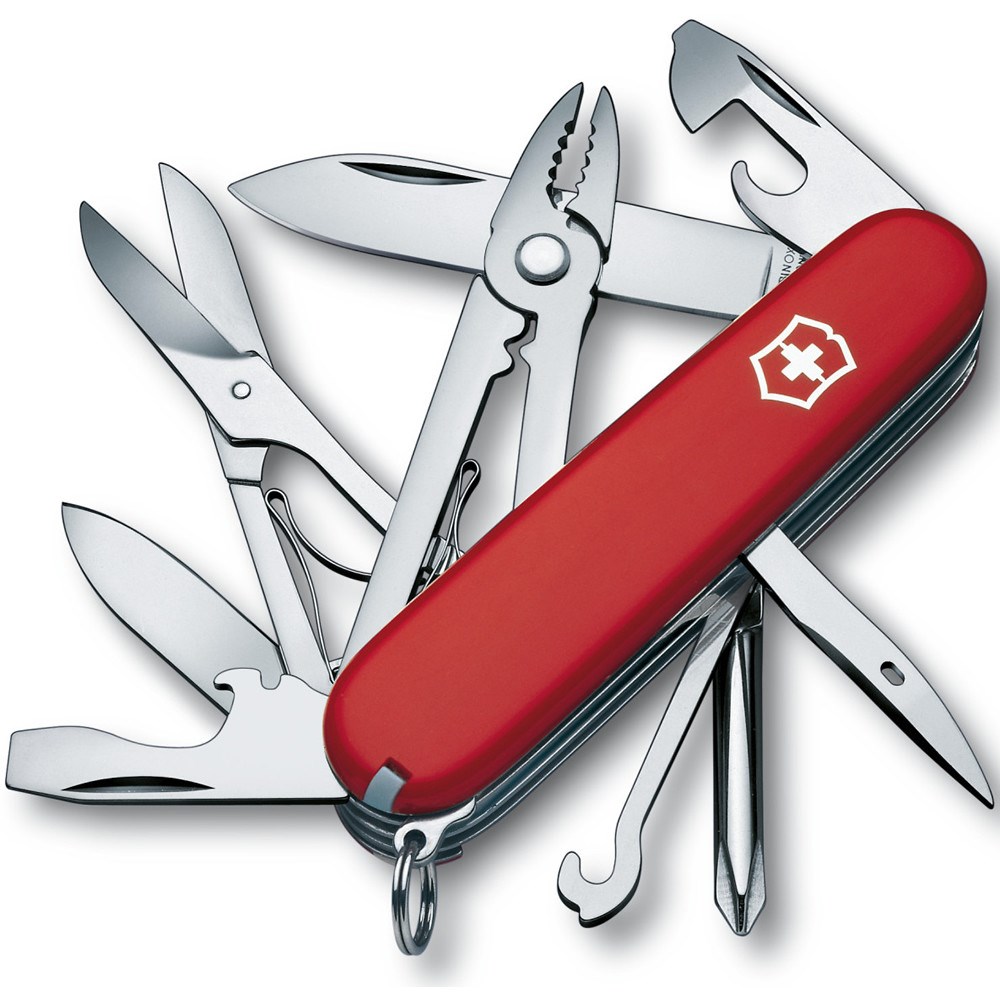Levně VICTORINOX nůž kapesní DELUXE TINKER 91mm ČERVENÝ