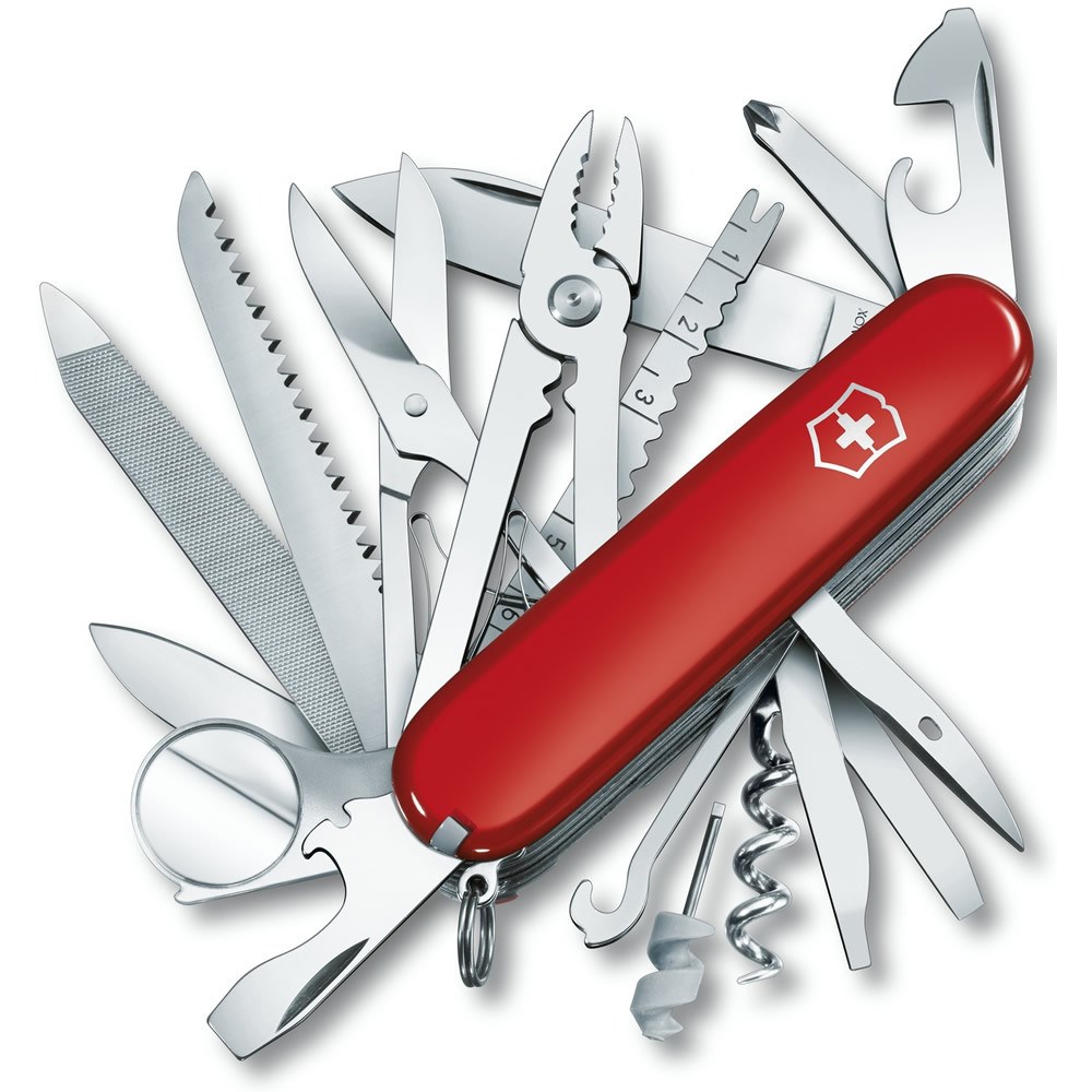 Levně VICTORINOX nůž kapesní SWISSCHAMP 91mm ČERVENÝ