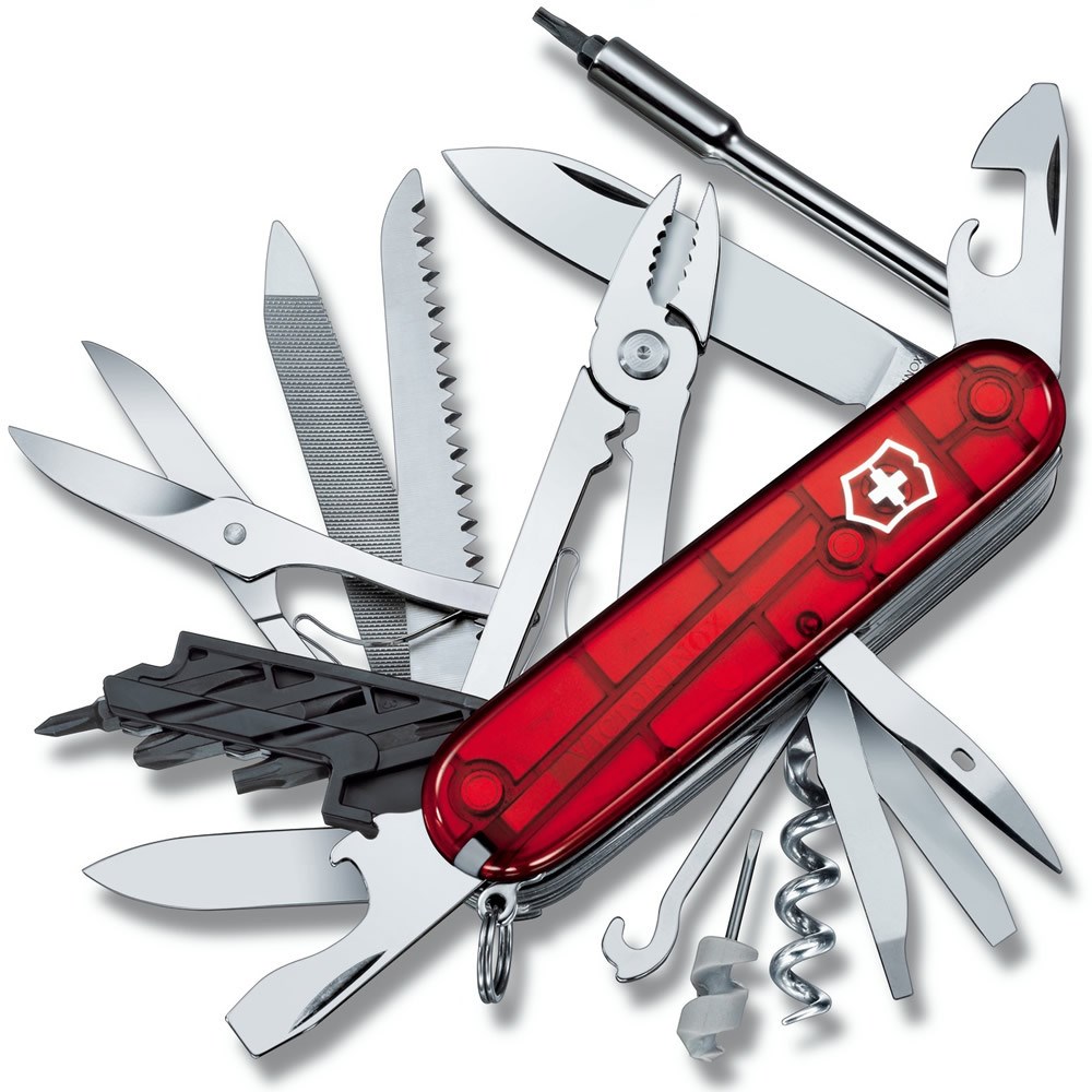 Levně VICTORINOX nůž kapesní CYBERTOOL 41 91mm ČERVENÝ transparentní