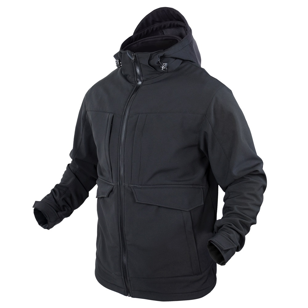 Levně Bunda - parka OVERCAST SOFTSHELL ČERNÁ