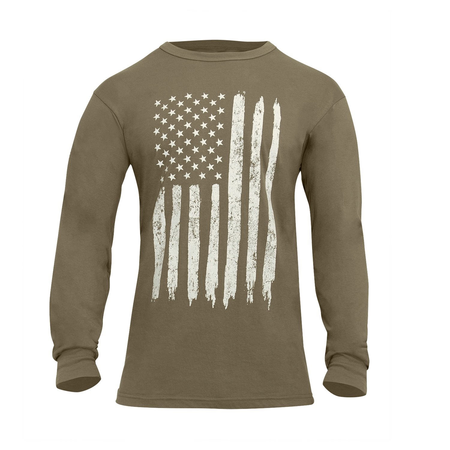 Levně Triko BÍLÁ vlajka USA dlouhý rukáv COYOTE