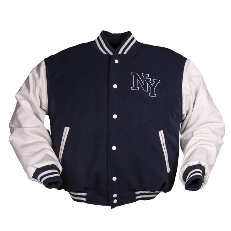 Levně Bunda NY baseball MODRO/BÍLÁ