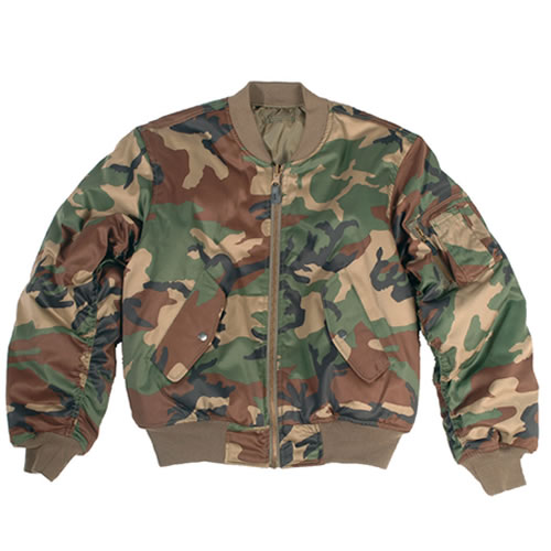 Levně Bunda US MA1® bomber WOODLAND