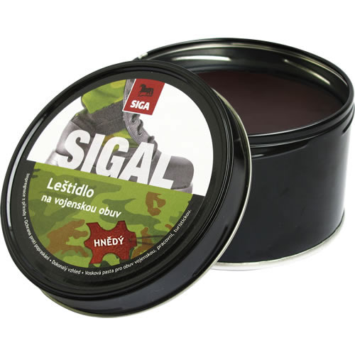 Levně SIGA leštidlo na obuv vojenské 250g HNĚDÉ