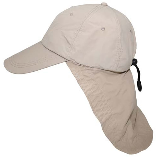 Levně FOX Outdoor čepice SAHARA s ochranou krku PÍSKOVÁ
