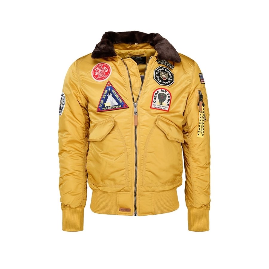 Bunda letecká TOP GUN FLYING TIGERS ŽLUTÁ