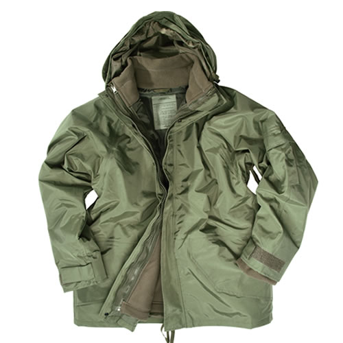 Levně Bunda US s vložkou FLEECE ZELENÁ