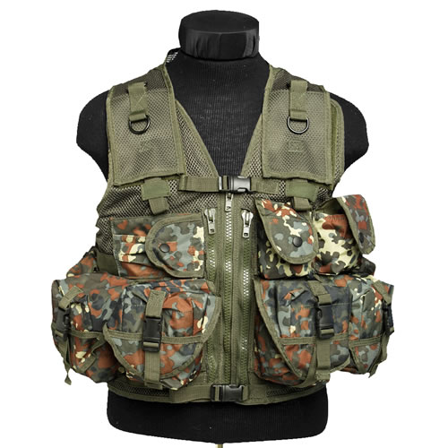 Levně MIL-TEC vesta taktická 9 kapes FLECKTARN