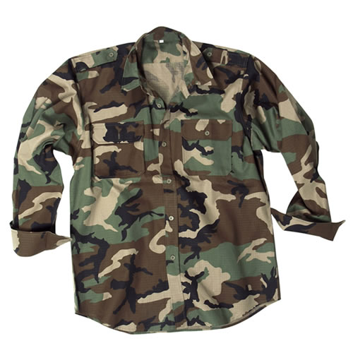 Košile polní na knoflíky rip-stop WOODLAND MIL-TEC® 10915020 L-11