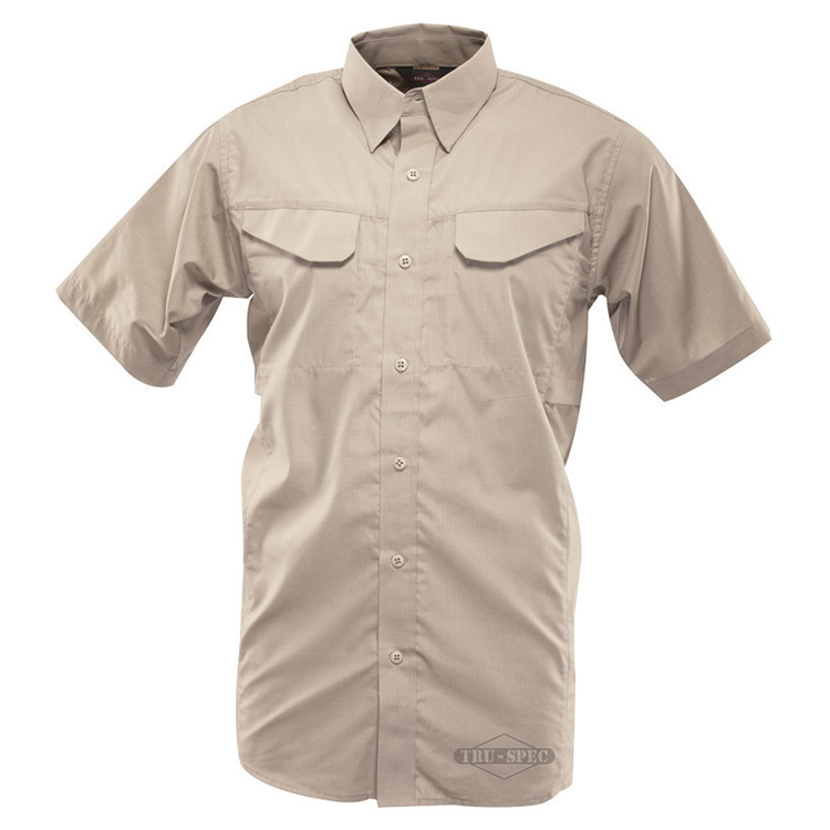 Levně Košile 24-7 FIELD krátký rukáv rip-stop KHAKI