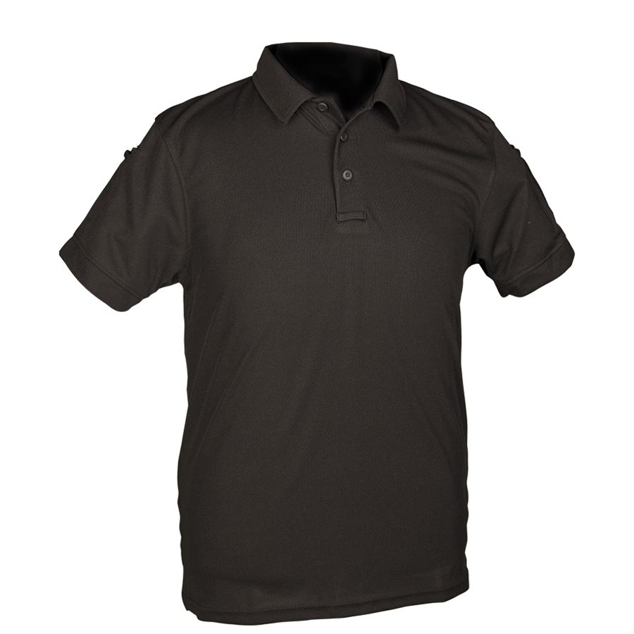 Levně Triko/polokošile TACTICAL QUICK DRY krátký rukáv ČERNÁ