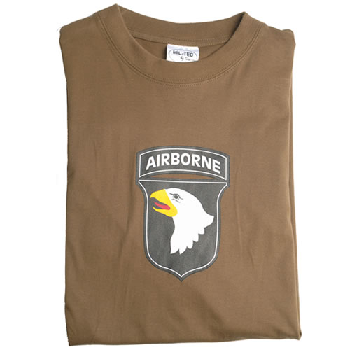 Levně Triko krátký rukáv se znakem 101 AIRBORNE ZELENÉ