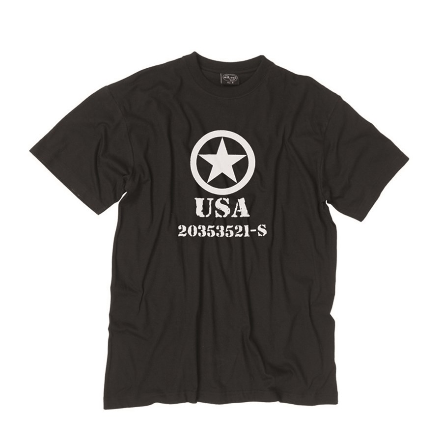 Levně Triko krátký rukáv USA ALLIED STAR ČERNÉ