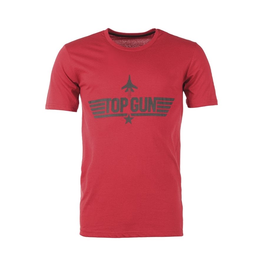 Levně Triko krátký rukáv TOP GUN ČERVENÉ