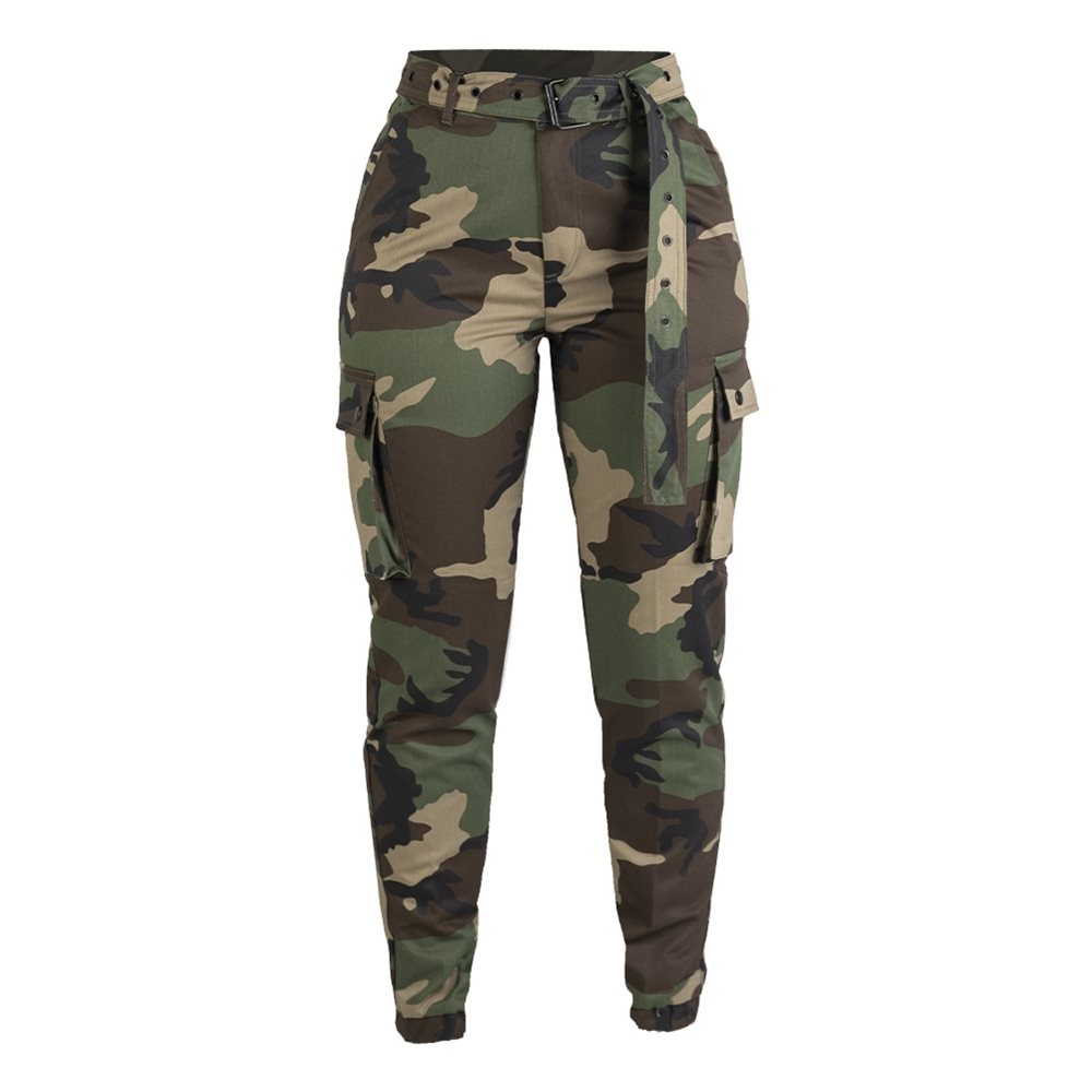 Levně Kalhoty dámské ARMY WOODLAND