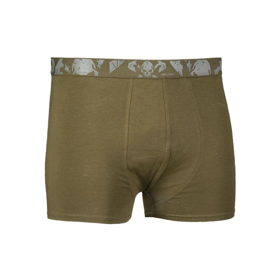 Levně Trenýrky BOXER pánské SKULL ZELENÉ set 2ks