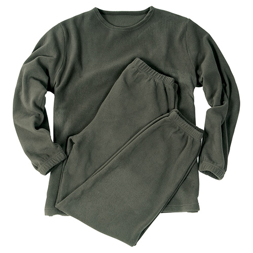 Levně Spodní prádlo THERMOFLEECE bez límečku ZELENÉ