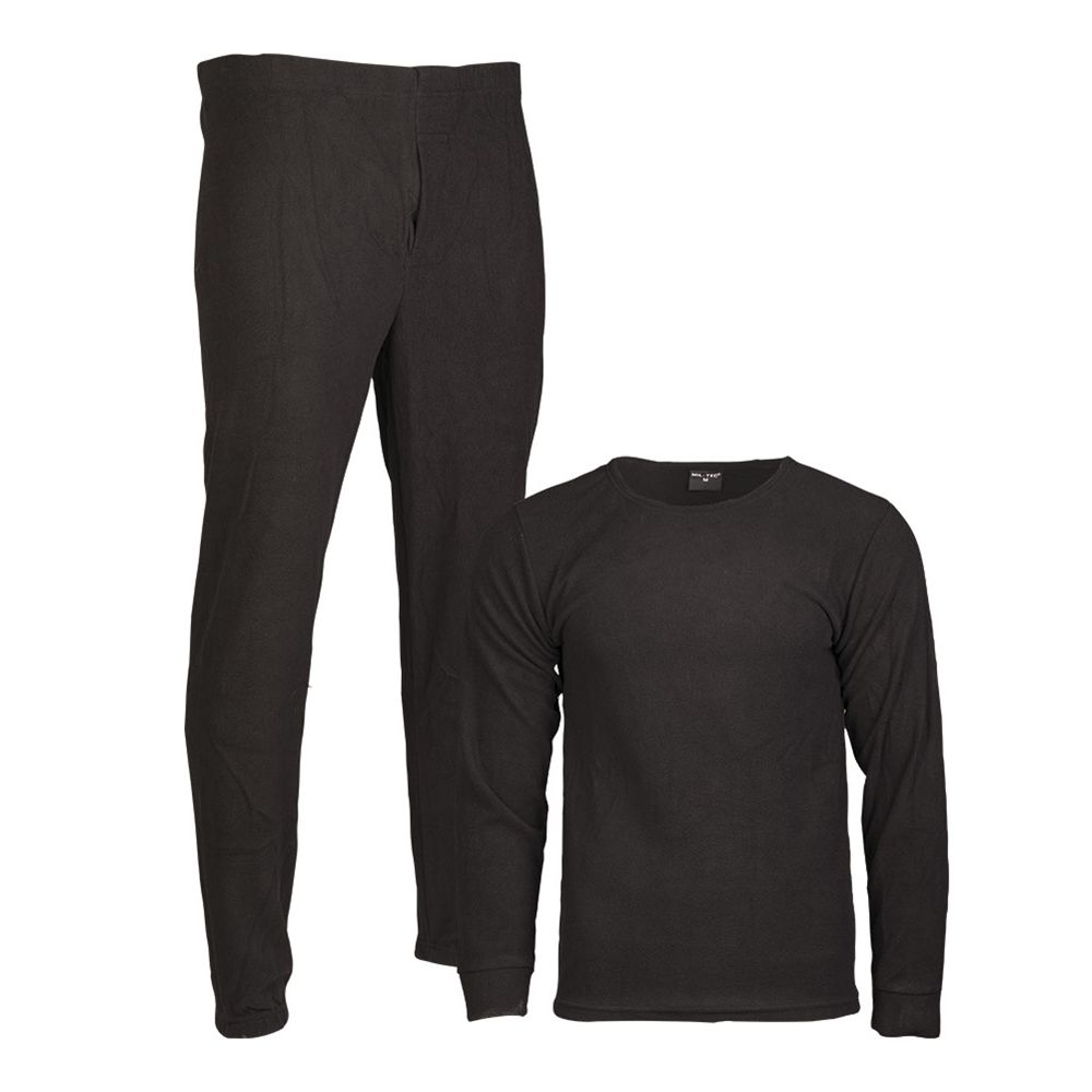 Levně Spodní prádlo THERMOFLEECE bez límečku ČERNÉ