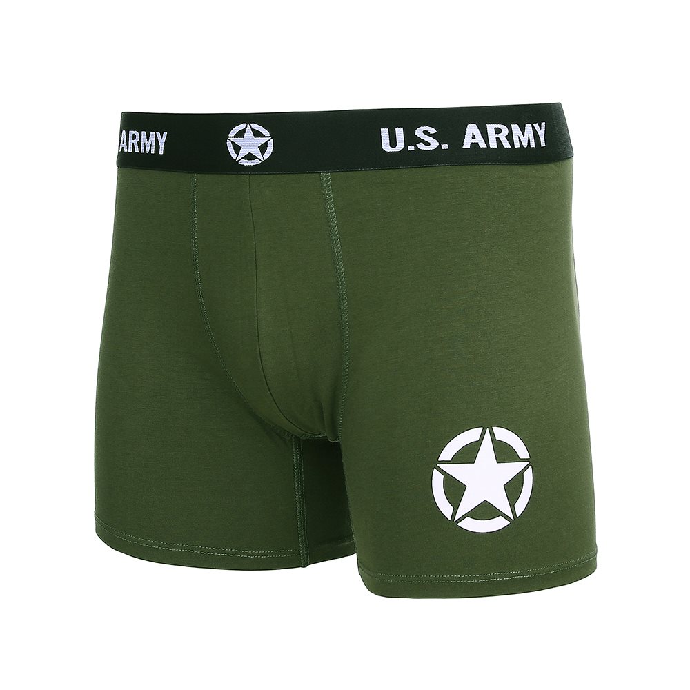 Levně Trenýrky Boxer US Army ZELENÉ
