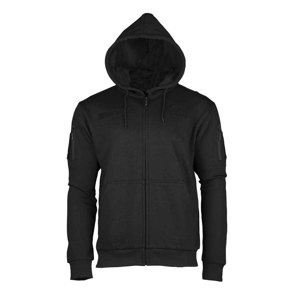 Levně Mikina TACTICAL se zipem ČERNÁ