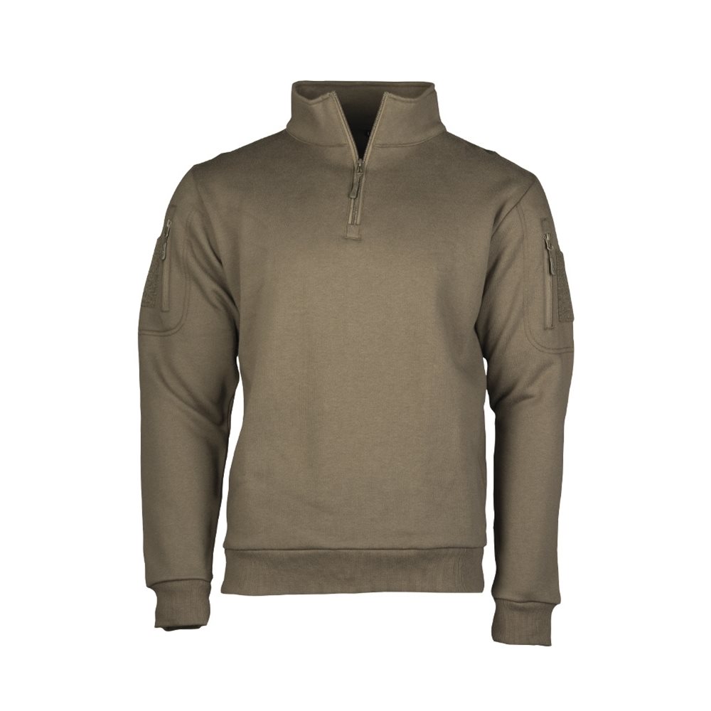 Levně Mikina TACTICAL roláková 3/4 zip RANGER GREEN