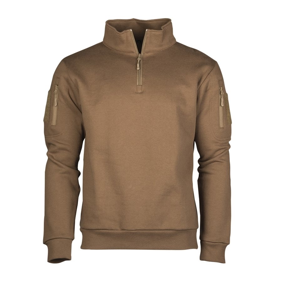 Levně Mikina TACTICAL roláková 3/4 zip DARK COYOTE