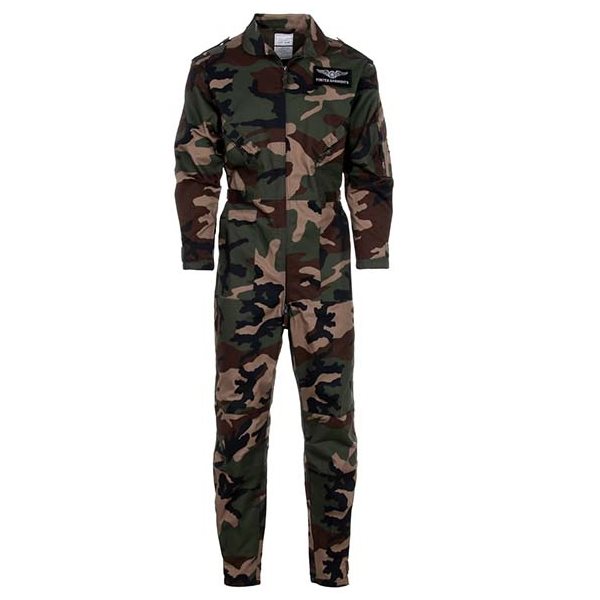 Levně Kombinéza dětská s nášivkami WOODLAND