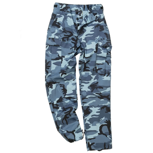 Levně Kalhoty US BDU POLY polní SKY BLUE CAMO