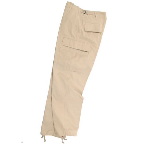 Levně Kalhoty US BDU polní rip-stop KHAKI