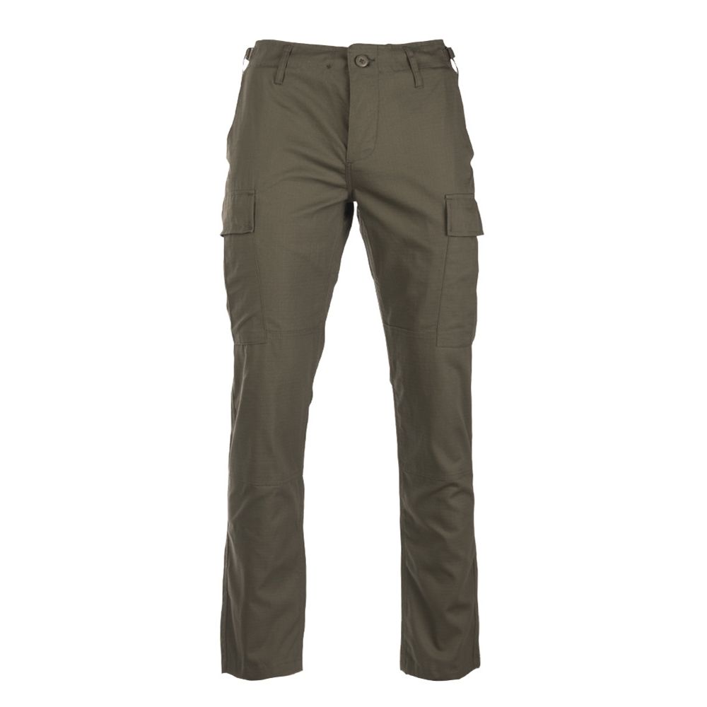 Levně Kalhoty US BDU SLIM FIT polní rip-stop ZELENÉ