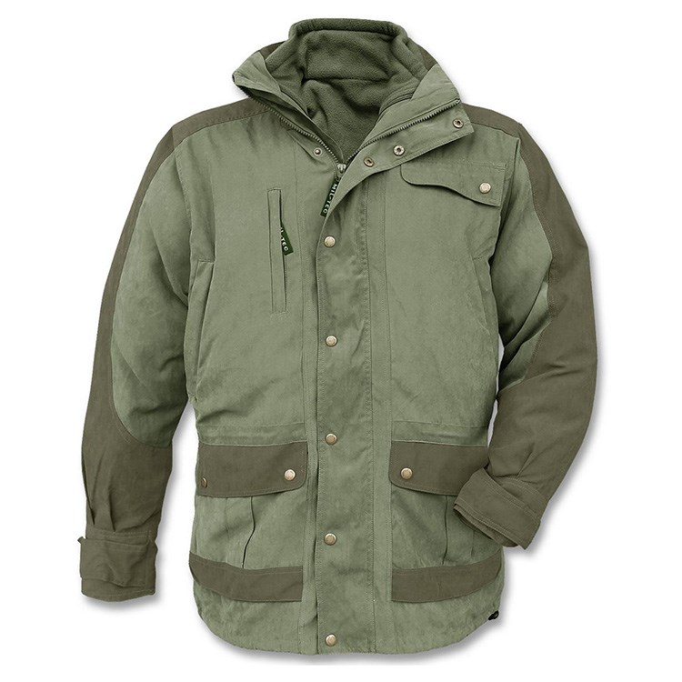 Levně Bunda HUNTER lovecká s FLEECE vložkou ZELENÁ