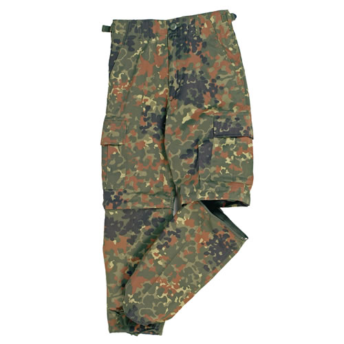 Levně Kalhoty dětské US BDU ZIP-OFF FLECKTARN