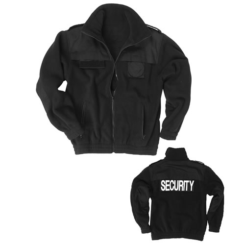 Levně Bunda SECURITY fleece ČERNÁ