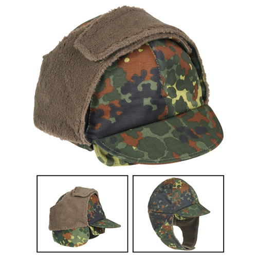 Čepice s kšiltem BW zimní FLECKTARN vel.63