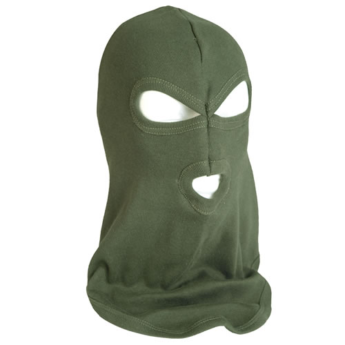 Levně MIL-TEC kukla COTTON se 3 otvory ZELENÁ