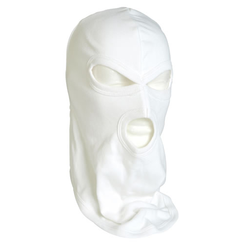 Levně MIL-TEC kukla COTTON se 3 otvory BÍLÁ