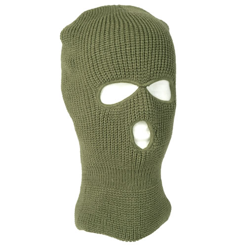 Levně MIL-TEC kukla BALACLAVA pletená se 3 otvory ZELENÁ